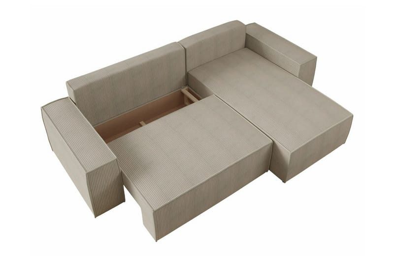 3:n ist Kulmasohva Knocklong - Vaaleanharmaa - Huonekalut - Sohva - Vuodesohva