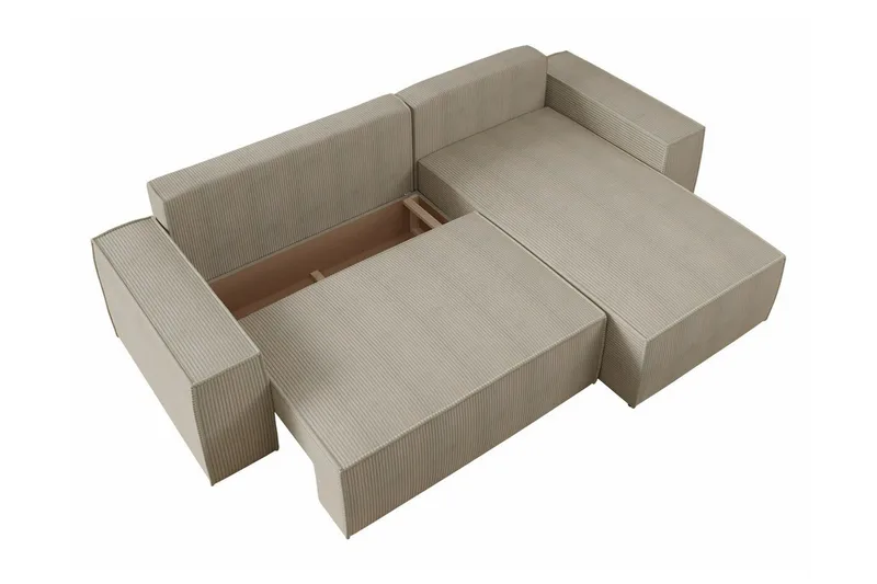 3:n ist Kulmasohva Knocklong - Vaaleanruskea - Huonekalut - Sohva - Vuodesohva