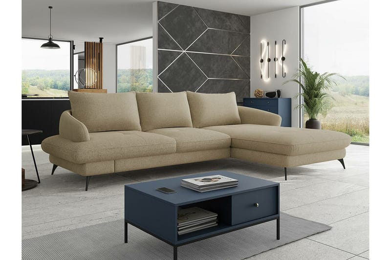 3:n ist Kulmasohva Telford - Beige - Huonekalut - Sohva - Vuodesohva