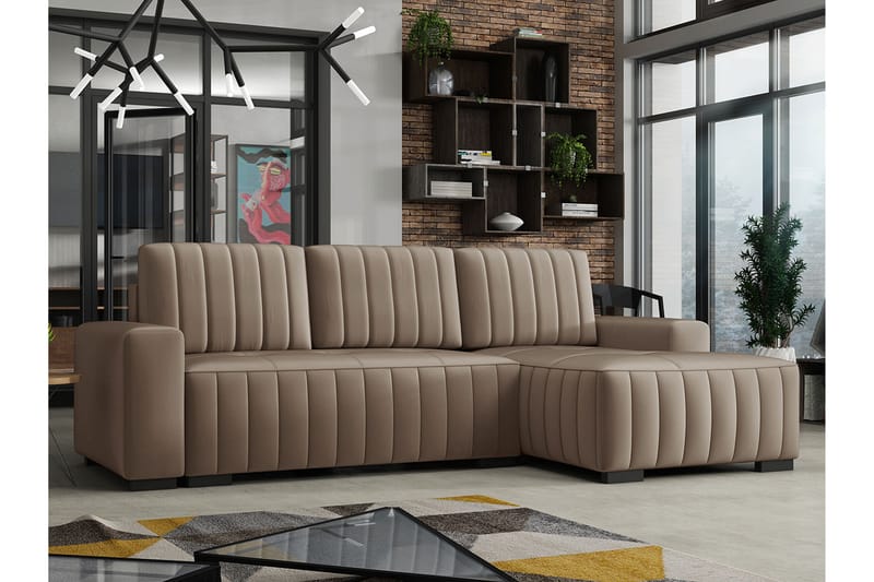 3:n ist Kulmasohva Vidin Oikea - Beige - Huonekalut - Sohva - Vuodesohva