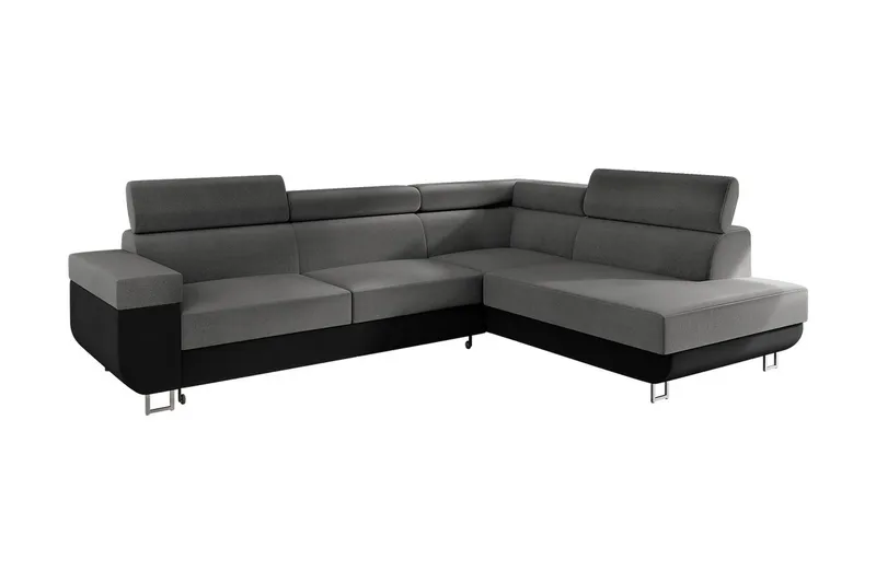 3:n ist Kulmavuodesohva - Harmaa - Huonekalut - Sohva - Vuodesohva