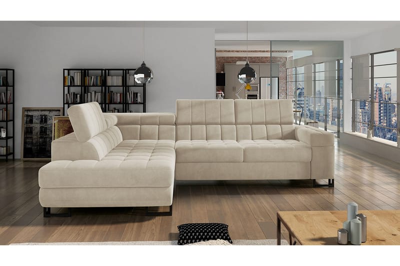 3:n ist Kulmavuodesohva Hexham - Beige - Huonekalut - Sohva - Vuodesohva