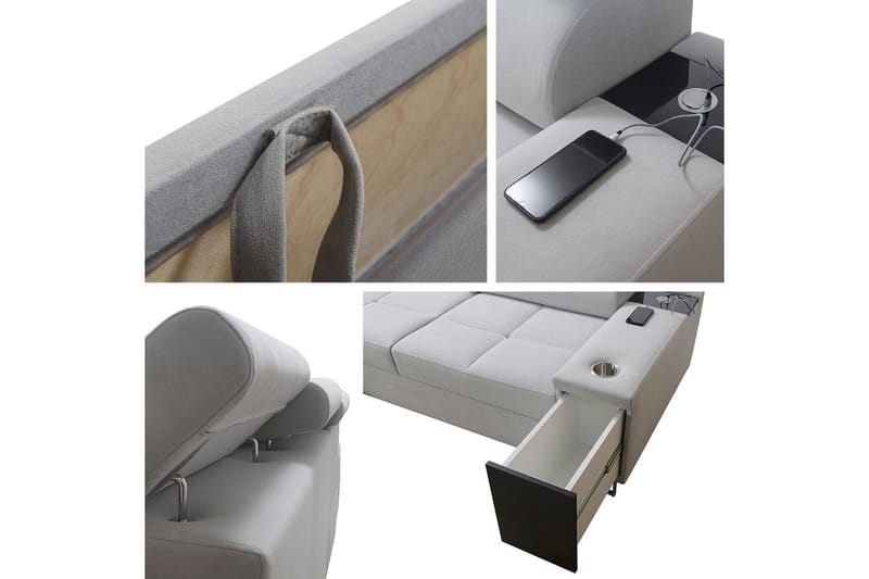 3:n ist Kulmavuodesohva Torretta Oikea - Ruskea - Huonekalut - Sohva - Vuodesohva