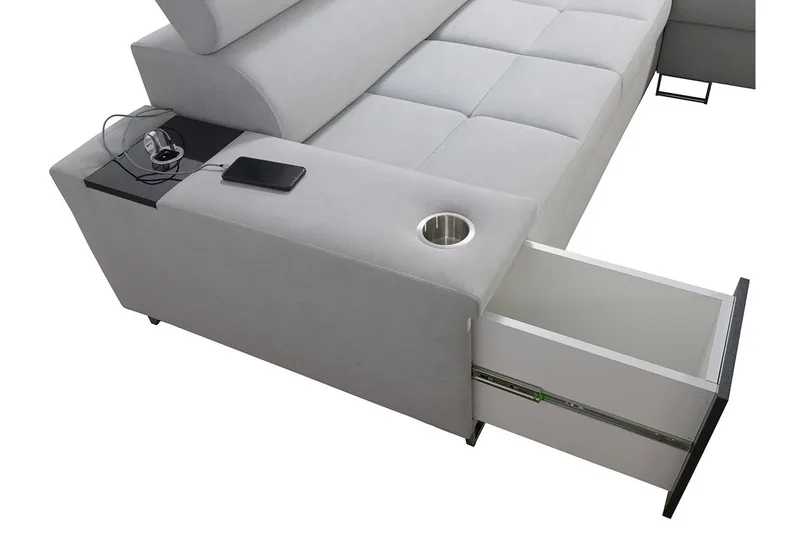 3:n ist Kulmavuodesohva Torretta Oikea - Valkoinen - Huonekalut - Sohva - Vuodesohva