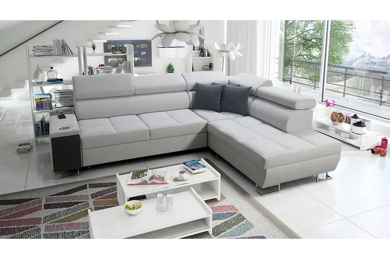 3:n ist Kulmavuodesohva Torretta Oikea - Valkoinen - Huonekalut - Sohva - Vuodesohva