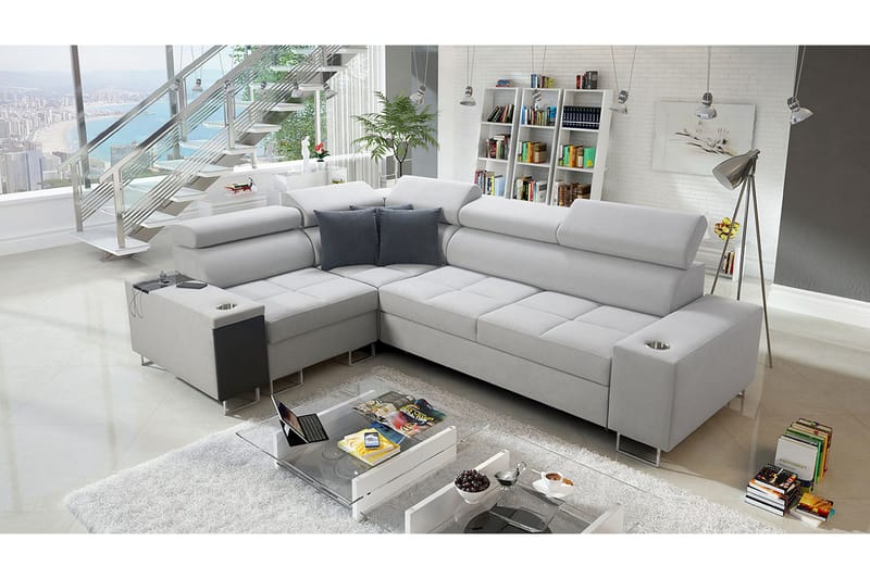 3:n ist Kulmavuodesohva Torretta Vasen - Valkoinen - Huonekalut - Sohva - Vuodesohva