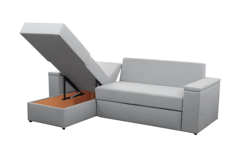 3:n ist Vuodesohva Divaanilla Herisa ja Säilytyksellä - Harmaa/Vaaleanpunainen - Huonekalut - Sohva - Vuodesohva