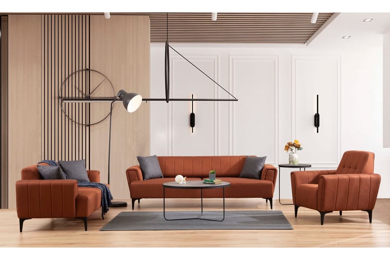 3:n ist Vuodesohva Hamlets - Punainen - Huonekalut - Sohva - Vuodesohva - 3 istuttava vuodesohva