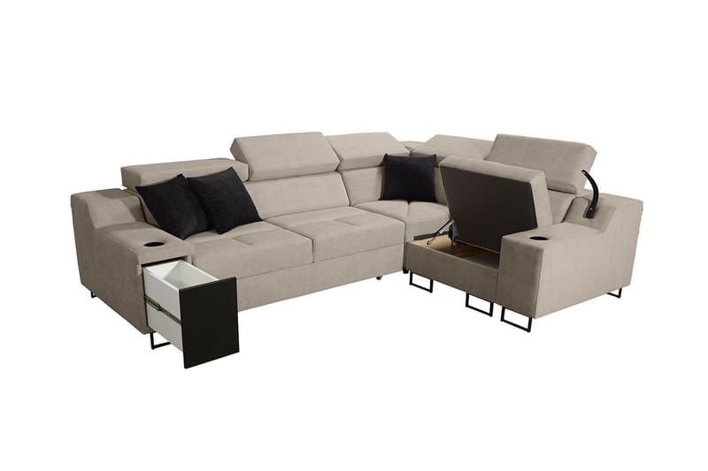 4 ist. Vuodesohva Oikea - Beige - Huonekalut - Sohva - Vuodesohva