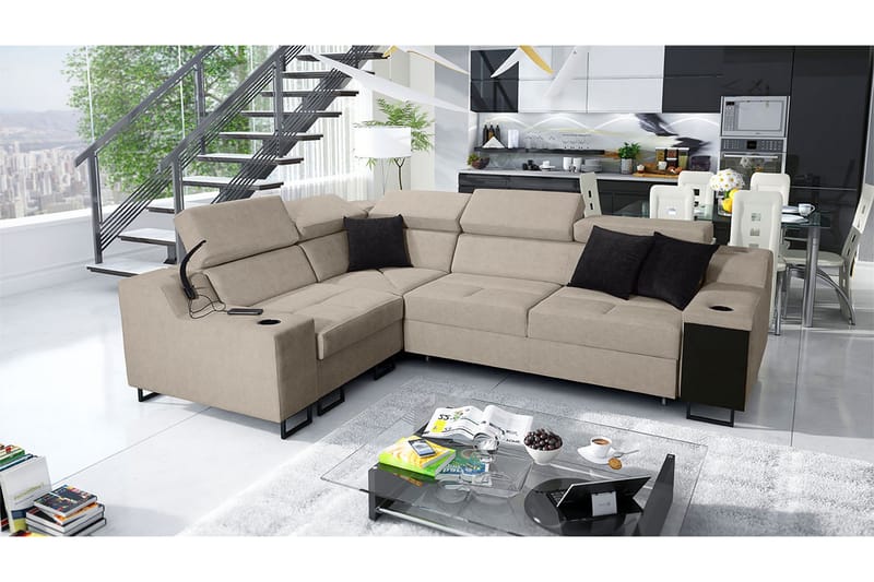 4 ist. Vuodesohva Vasen - Beige - Huonekalut - Sohva - Vuodesohva