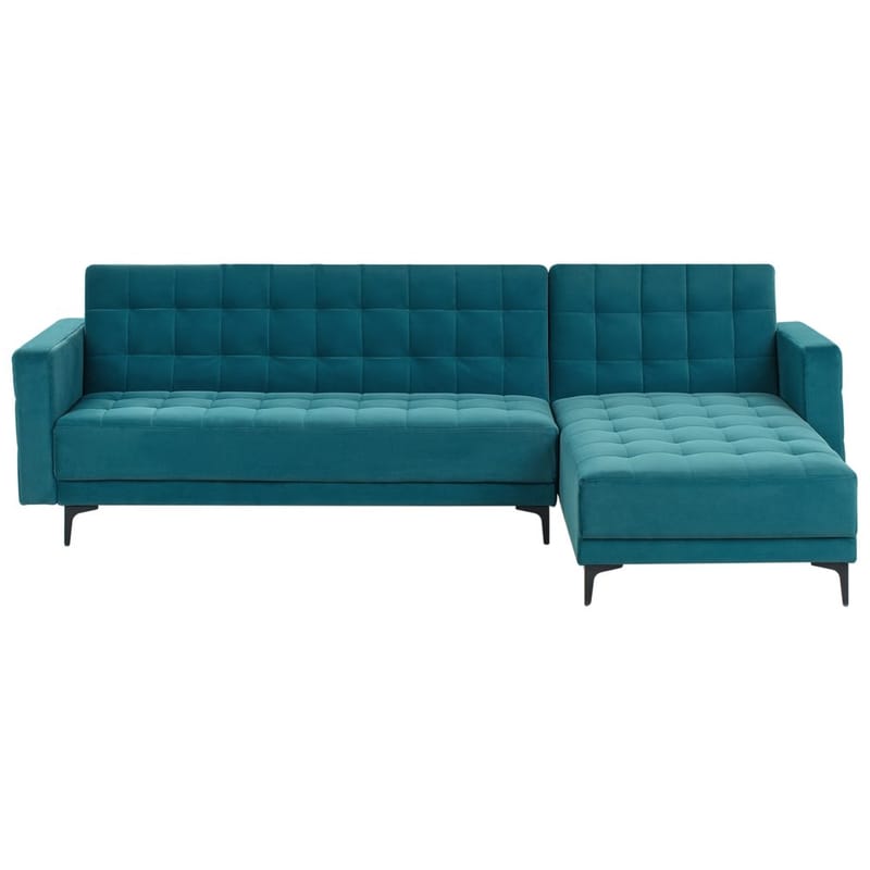 4-istuttava Kulmasohva Aberdeen, Merensininen, Musta/Vasenkätinen/Sametti