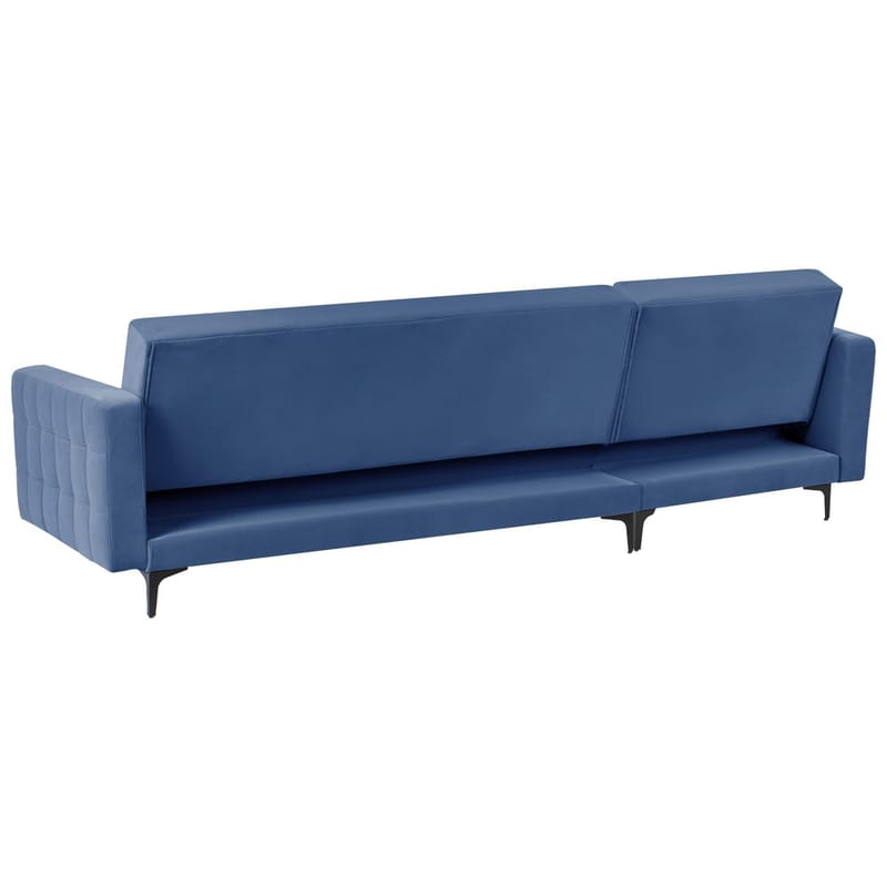 4-istuttava Kulmasohva Aberdeen - Sininen, Musta/Oikeankätinen/Sametti - Huonekalut - Sohva - Vuodesohva