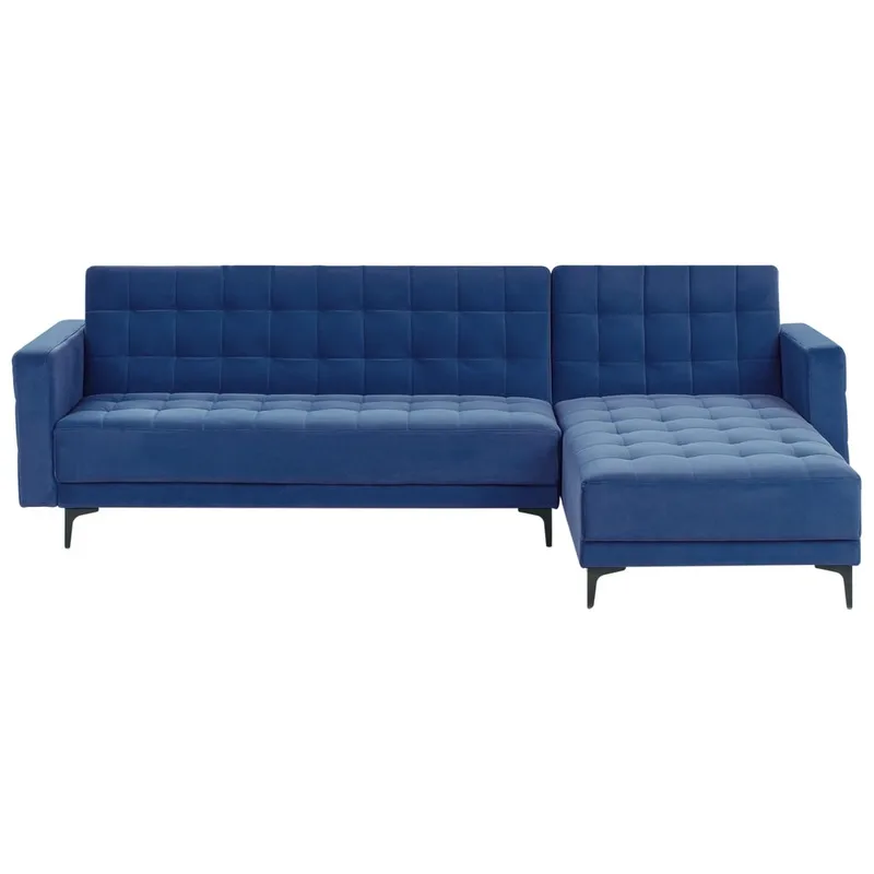 4-istuttava Kulmasohva Aberdeen, Sininen, Musta/Vasenpuoleinen/Sametti