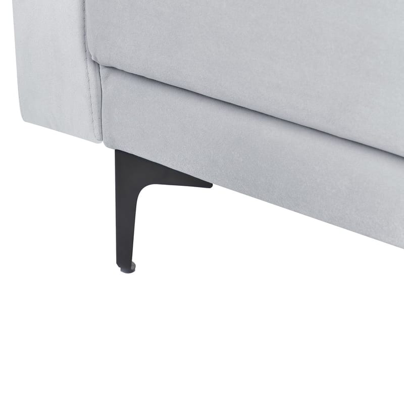 4-istuttava Vuodesohva Aberdeen - Vaaleanharmaa, musta/Vasenkätinen/Sametti - Huonekalut - Sohva - Divaanisohva - 4 istuttava sohva divaanilla