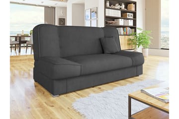 Kuoksu 4-istuttava edestä avattava sohvasänky 104x175 cm säilytystilalla samettia - Harmaa - Huonekalut - Sohva - Vuodesohva - 4 istuttava vuodesohva