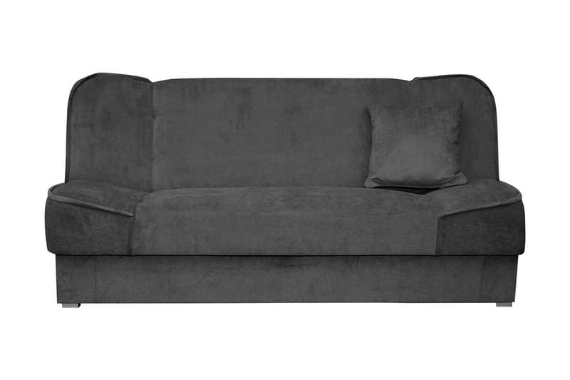 Kuoksu 4-istuttava edestä avattava sohvasänky 104x175 cm säilytystilalla samettia, Harmaa