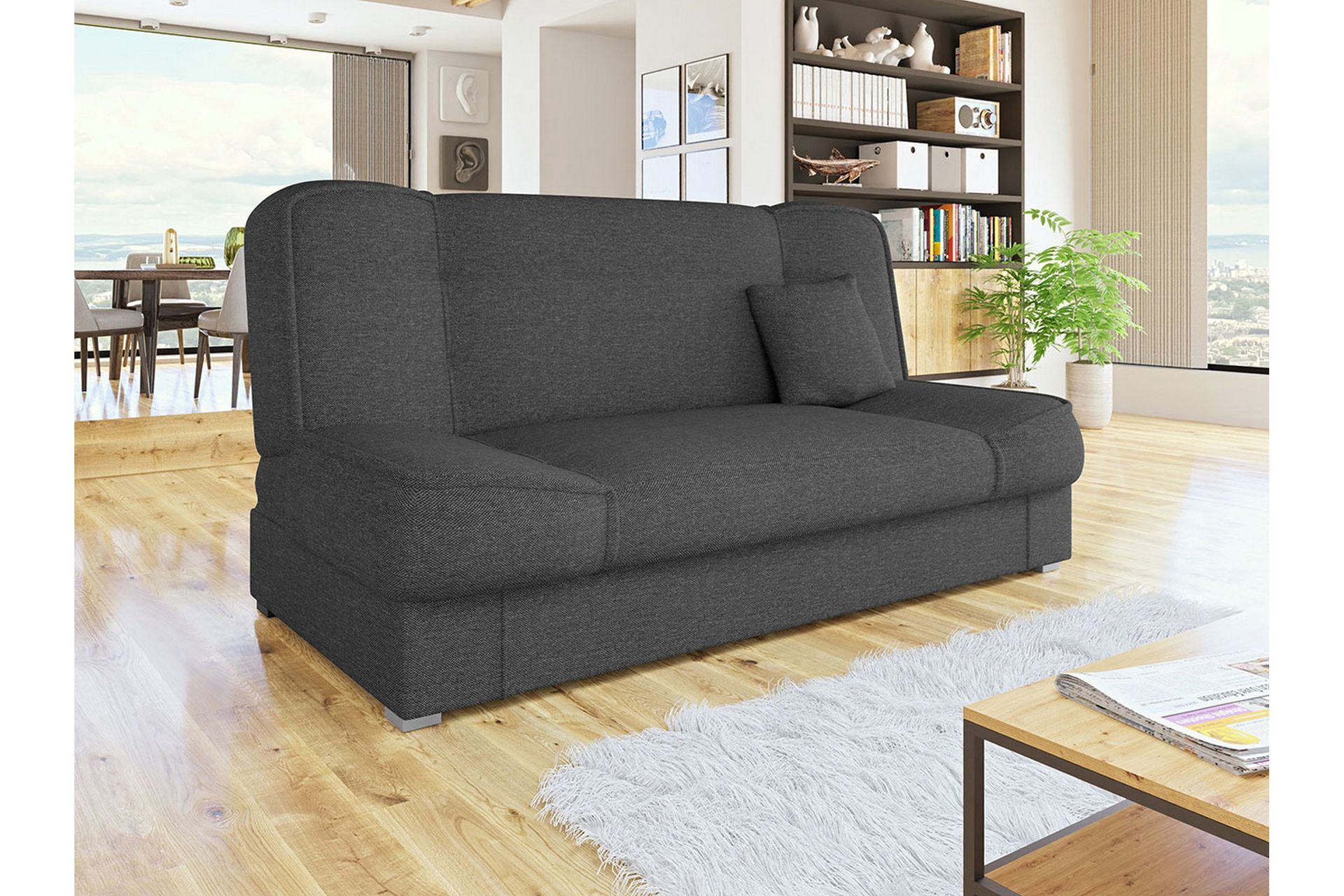 Sohva Gabi 175x80x80 cm - Musta - Huonekalut - Sohva - Vuodesohva - 4 istuttava vuodesohva