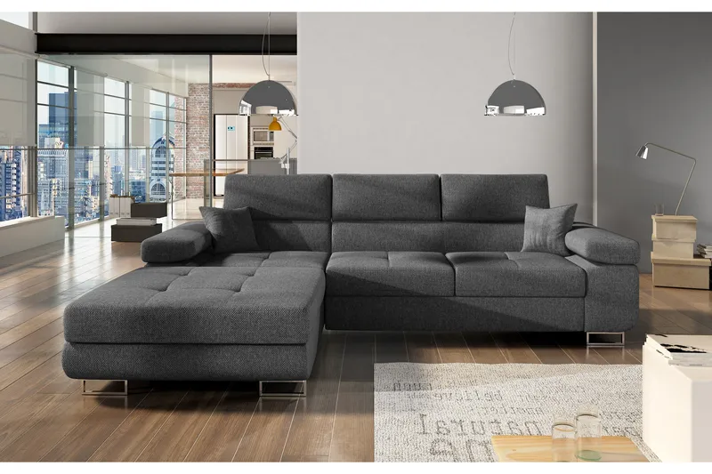 Vuodesohva Kelestin Divaanilla Vasen - Harmaa - Huonekalut - Sohva - Vuodesohva - Divaanivuodesohva