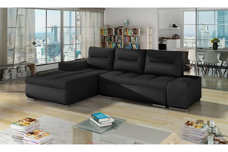 Vuodesohva Probaos divaanilla - Musta/Musta - Huonekalut - Sohva - Vuodesohva - Divaanivuodesohva