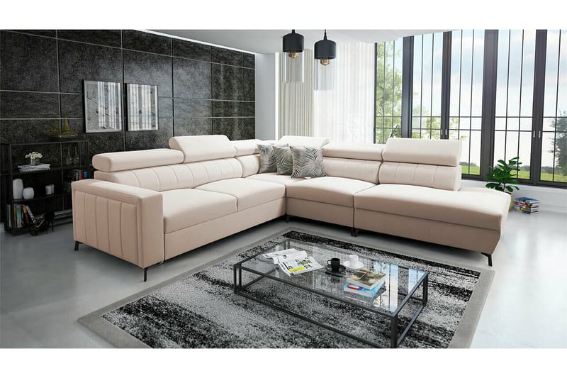 4:n ist Kulmasohva Galbally - Beige - Huonekalut - Sohva - Vuodesohva