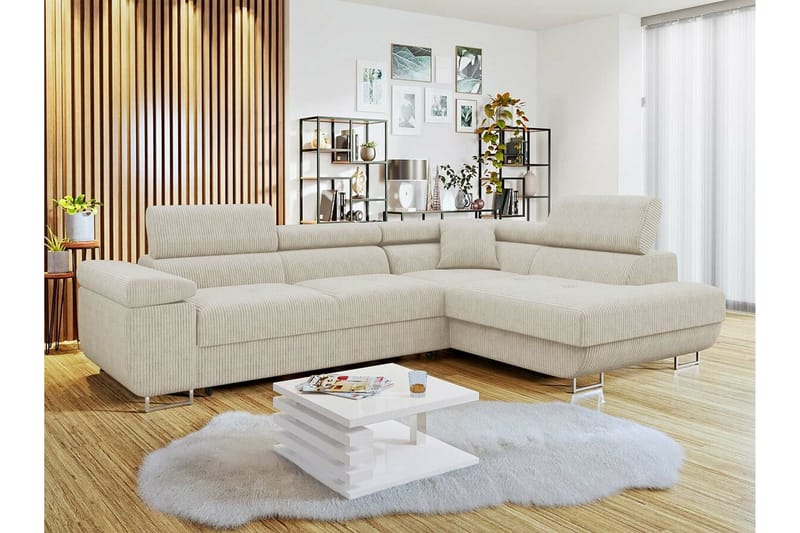 4:n ist Kulmasohva Kintore - Beige - Huonekalut - Sohva - Vuodesohva