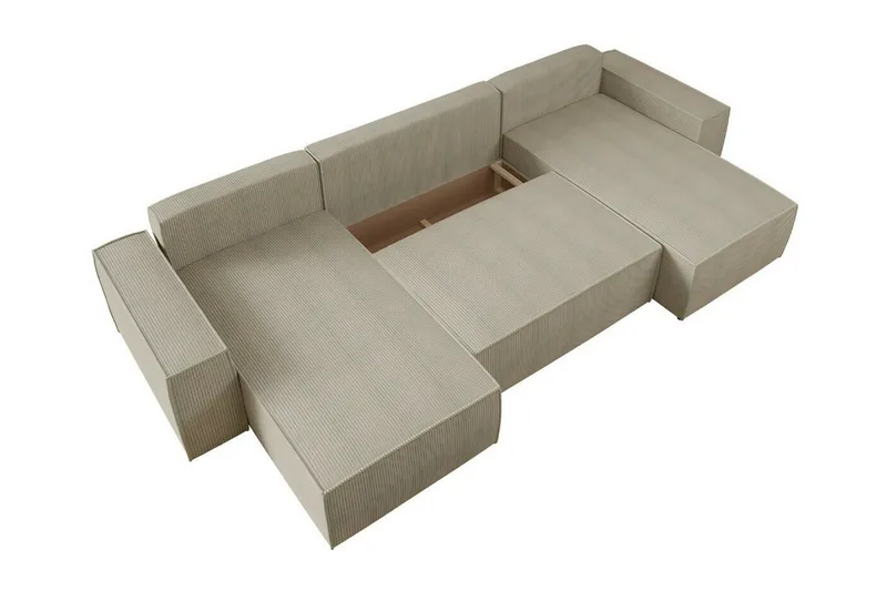 4:n ist Kulmasohva Knocklong - Harmaa - Huonekalut - Sohva - Vuodesohva