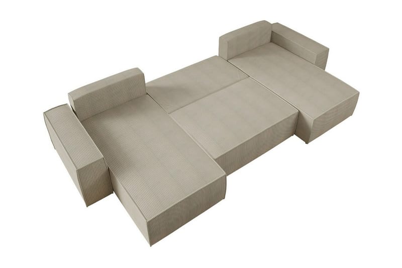 4:n ist Kulmasohva Knocklong - Vaaleanharmaa - Huonekalut - Sohva - Vuodesohva