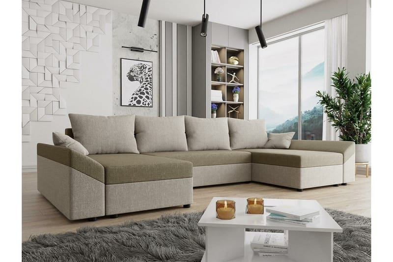 4:n ist Kulmasohva Midfeld - Beige/Vaaleabeige - Huonekalut - Sohva - Vuodesohva