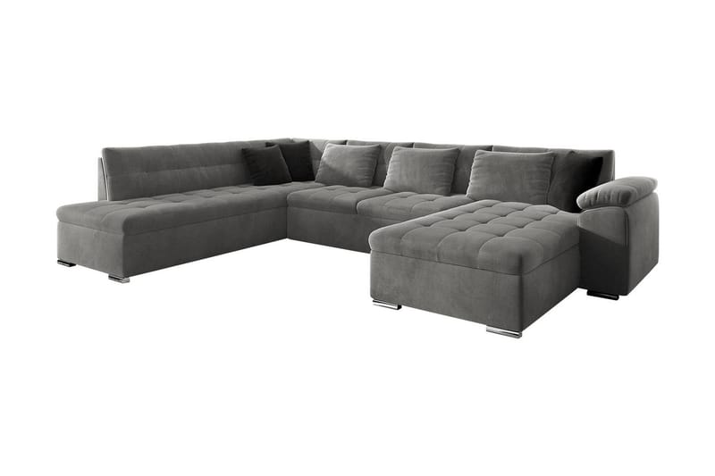 4:n ist Kulmavuodesohva - Harmaa - Huonekalut - Sohva - Vuodesohva