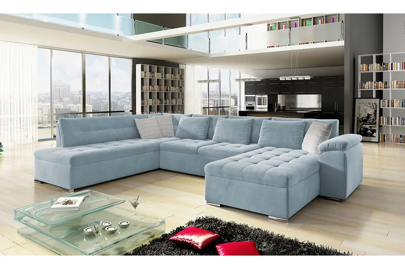 4:n ist Kulmavuodesohva Sororia - Sininen - Huonekalut - Sohva - Vuodesohva