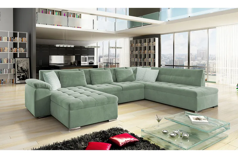 4:n ist Kulmavuodesohva Sororia - Vihreä - Huonekalut - Sohva - Vuodesohva