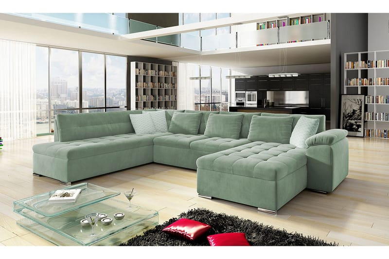 4:n ist Kulmavuodesohva Sororia - Vihreä - Huonekalut - Sohva - Vuodesohva