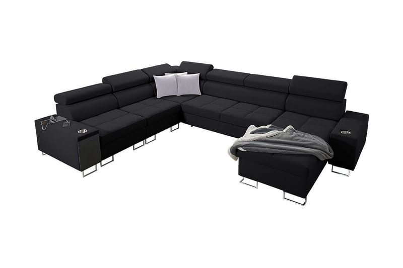 4:n ist Kulmavuodesohva Torretta Oikea, Musta