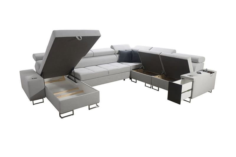 4:n ist Kulmavuodesohva Torretta Oikea - Musta - Huonekalut - Sohva - Vuodesohva