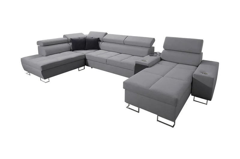 4:n ist Kulmavuodesohva Torretta Oikea - Vaaleanharmaa - Huonekalut - Sohva - Vuodesohva