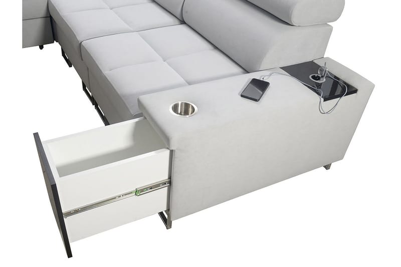 4:n ist Kulmavuodesohva Torretta Oikea - Valkoinen - Huonekalut - Sohva - Vuodesohva