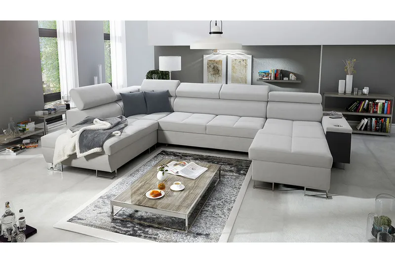 4:n ist Kulmavuodesohva Torretta Oikea - Valkoinen - Huonekalut - Sohva - Vuodesohva