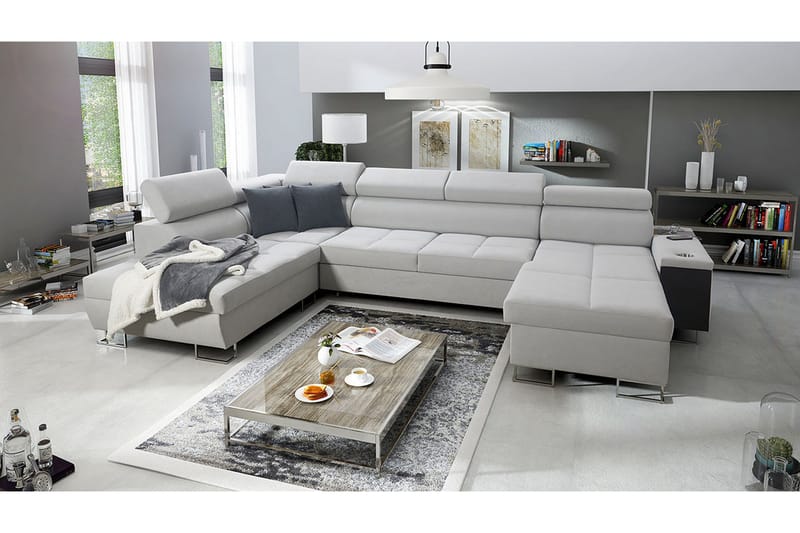 4:n ist Kulmavuodesohva Torretta Oikea - Valkoinen - Huonekalut - Sohva - Vuodesohva