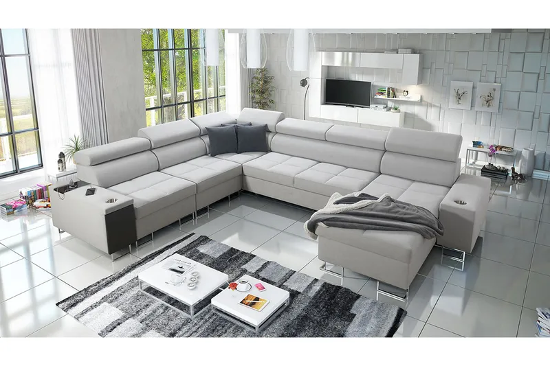 4:n ist Kulmavuodesohva Torretta Oikea - Valkoinen - Huonekalut - Sohva - Vuodesohva