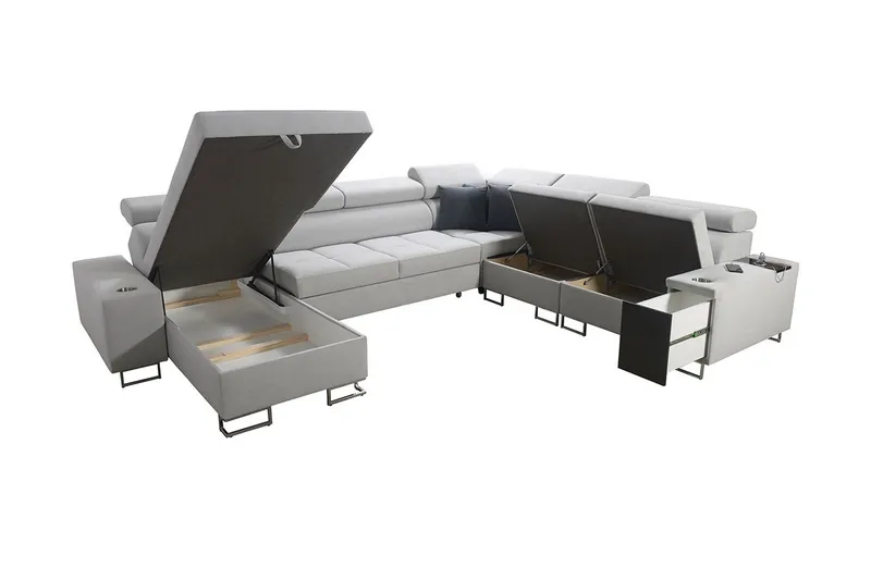 4:n ist Kulmavuodesohva Torretta Oikea - Valkoinen - Huonekalut - Sohva - Vuodesohva