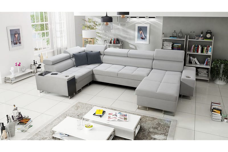 4:n ist Kulmavuodesohva Torretta Oikea - Valkoinen - Huonekalut - Sohva - Vuodesohva