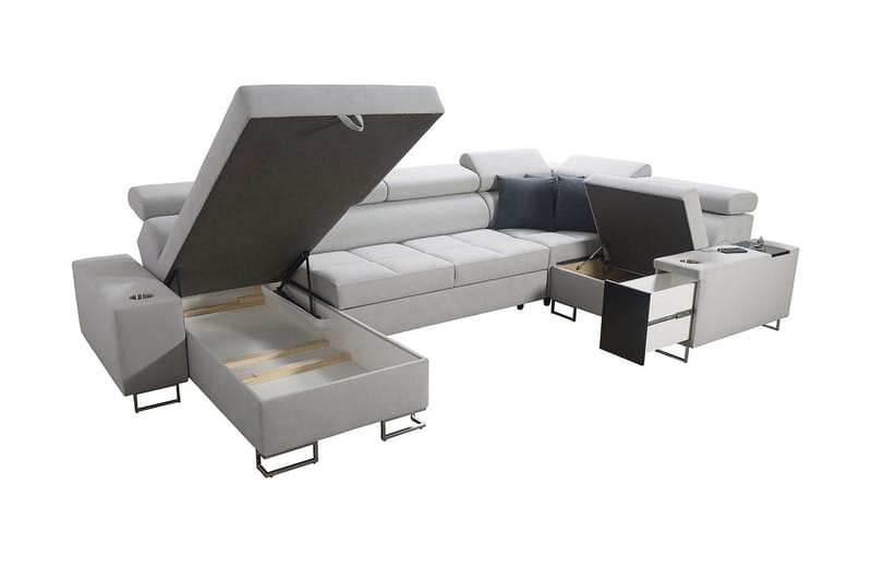 4:n ist Kulmavuodesohva Torretta Vasen - Musta - Huonekalut - Sohva - Vuodesohva