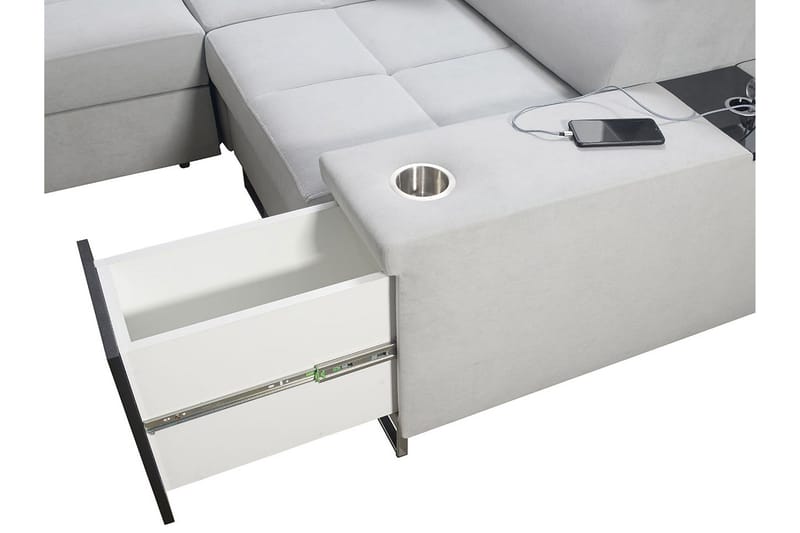 4:n ist Kulmavuodesohva Torretta Vasen - Musta - Huonekalut - Sohva - Vuodesohva