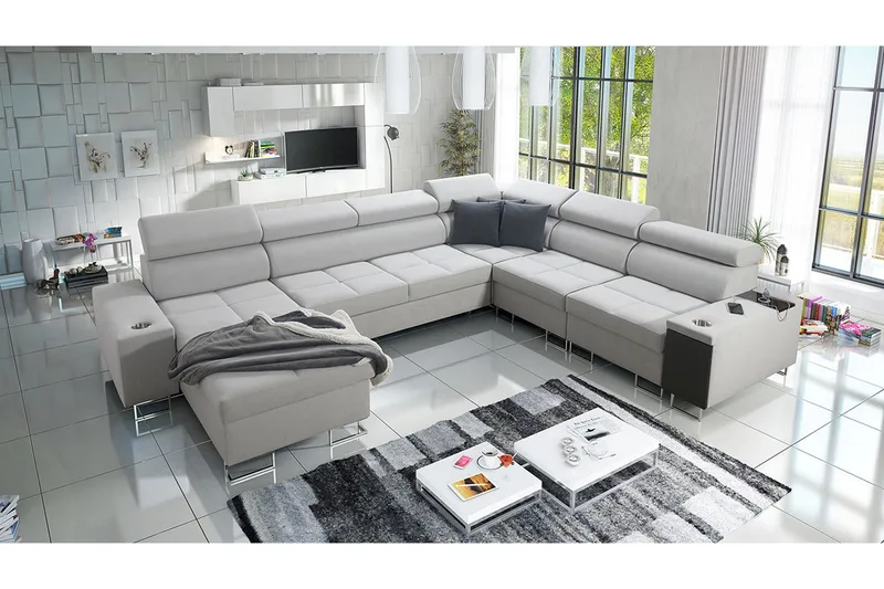 4:n ist Kulmavuodesohva Torretta Vasen - Valkoinen - Huonekalut - Sohva - Vuodesohva