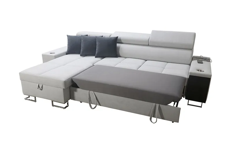 4:n ist Kulmavuodesohva Torretta Vasen - Valkoinen - Huonekalut - Sohva - Vuodesohva