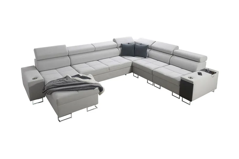 4:n ist Kulmavuodesohva Torretta Vasen - Valkoinen - Huonekalut - Sohva - Vuodesohva