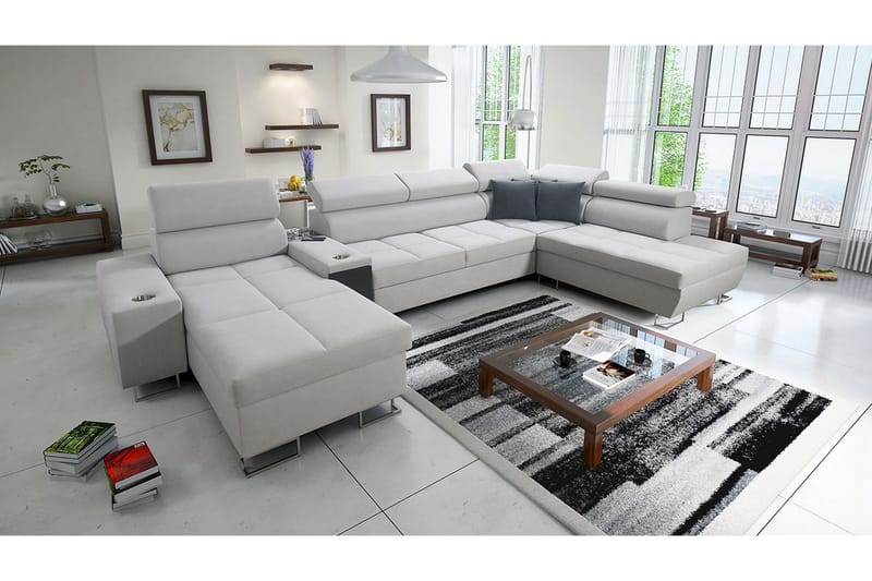 4:n ist Kulmavuodesohva Torretta Vasen - Valkoinen - Huonekalut - Sohva - Vuodesohva