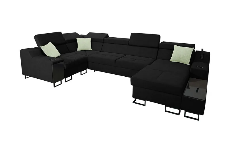 5 ist. Vuodesohva Oikea - Musta - Huonekalut - Sohva - Vuodesohva