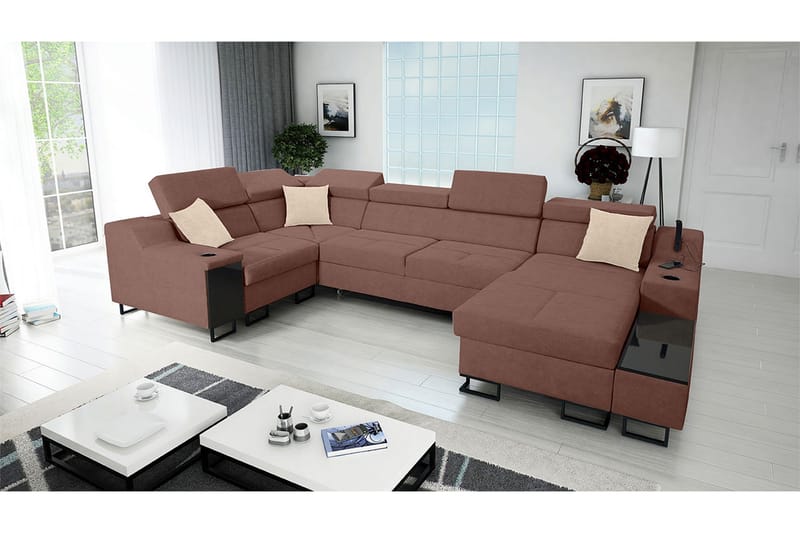 5 ist. Vuodesohva Oikea - Vaaleanpunainen - Huonekalut - Sohva - Vuodesohva