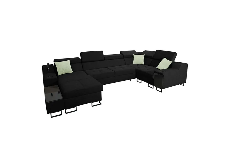 5 ist. Vuodesohva Vasen - Musta - Huonekalut - Sohva - Vuodesohva